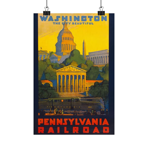 5240844004452065353_2048.jpeg Washington, the City Beautiful - Pennsylvania Railroad - Grif Teller (1940) - Vintage Travel Poster Print