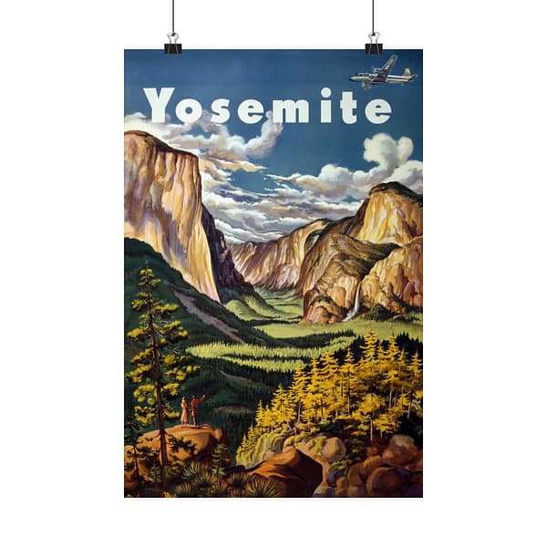5430057872887397763_2048.jpeg Yosemite - United Air Lines - Joseph Fehér (1945) - Vintage Travel Poster Print