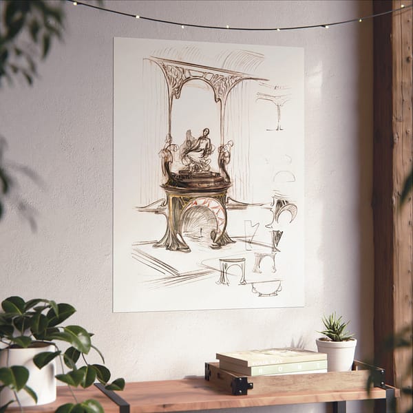 5456937683025883559_2048.jpeg Sketch for a Fireplace - Alphonse Mucha - Art Nouveau Poster Print