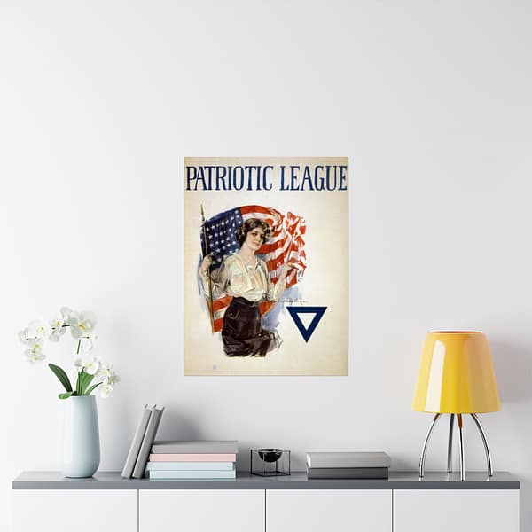 5508235183192559849_2048.jpeg Patriotic League - Howard Chandler Christy (1918) - Patriotic WWI Poster Print