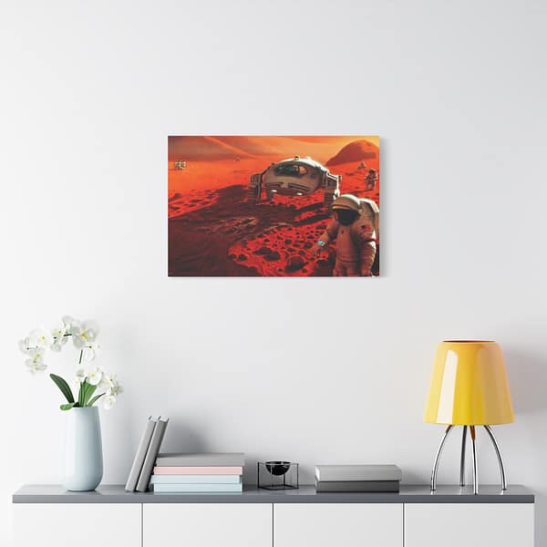 551664026856496272_2048.jpeg Humans on Mars - NASA, Pat Rawlings (1995) - Space Age Canvas Print