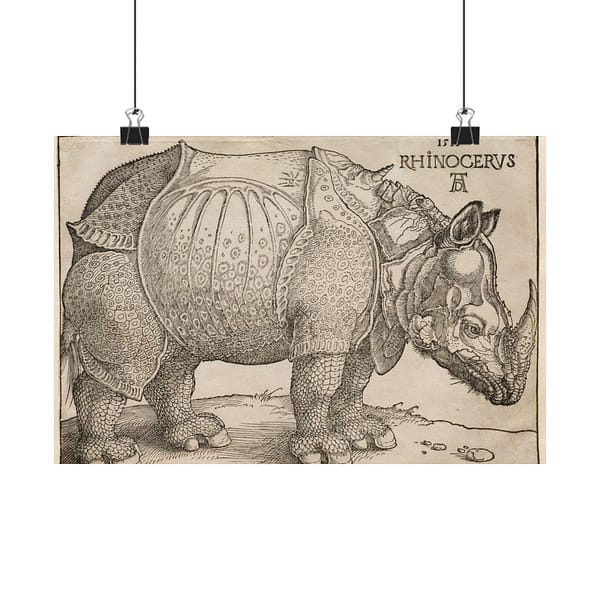 5539721394130942048_2048.jpeg Rhinoceros - Albrecht Dürer (1515) - Renaissance Poster Print