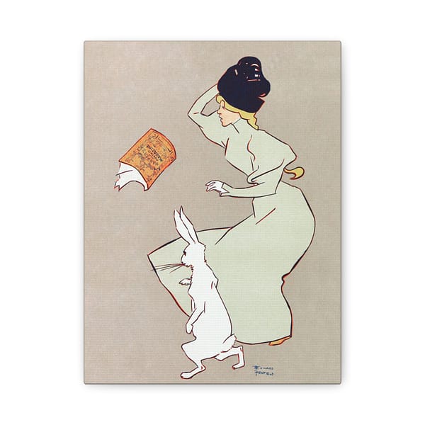 55399919846343737_2048.jpeg Advertisement for a March issue of Harper's New Monthly Magazine - Edward Penfield (c. 1895-1900) - Vintage Art Canvas Print