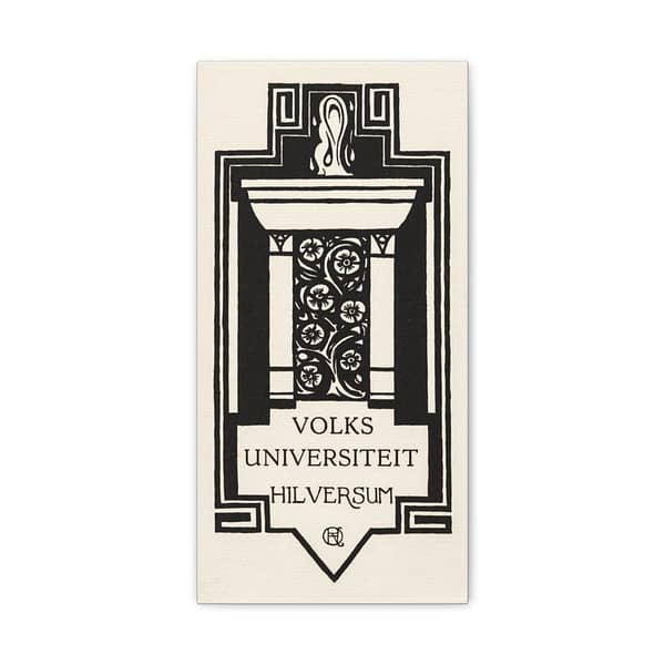 5544560855760940270_2048.jpeg Zuil, Volksuniversiteit Hilversum - Richard Roland Holst (1920) - Art Deco Canvas Print