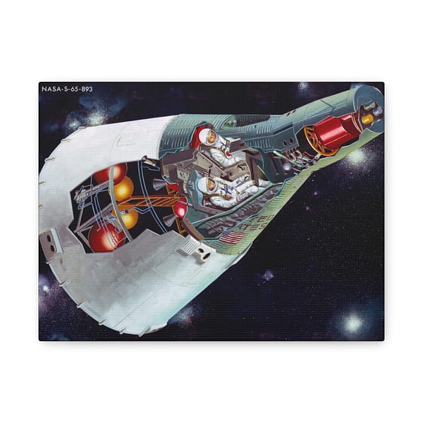 5630512611427591425_2048.jpeg Two-man Gemini Spacecraft in Flight - NASA (c. 1965) - Space Age Canvas Print