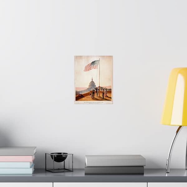 5633664321678205327_2048.jpeg The Flag That Waved One Hundred Years - E.P. & L. Restein (1876) - Patriotic Poster Print