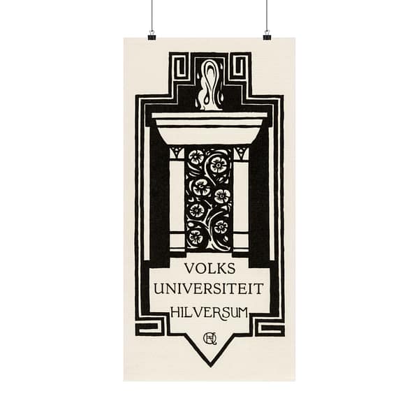 5709544267331361908_2048-1.jpeg Zuil, Volksuniversiteit Hilversum - Richard Roland Holst (1920) - Art Deco Poster Print