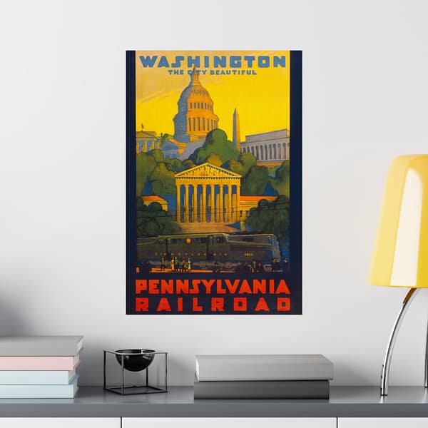 5713176124420910289_2048.jpeg Washington, the City Beautiful - Pennsylvania Railroad - Grif Teller (1940) - Vintage Travel Poster Print