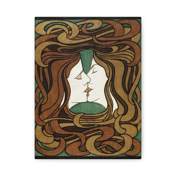 6101472194239649879_2048.jpeg The Kiss - Peter Behrens (1898) - Art Nouveau Canvas Print