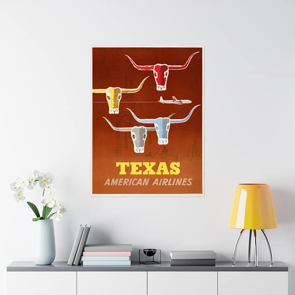 6118585282300034924_2048.jpeg Texas - American Airlines - Martin D. Glanzman & Joseph Charles Parker (1953) - Vintage Travel Poster Print