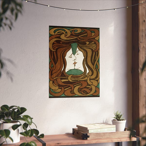 6152083113132829356_2048.jpeg The Kiss - Peter Behrens (1898) - Art Nouveau Poster Print