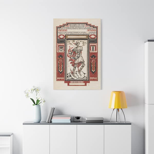 6189462113968640361_2048.jpeg Diploma for Loyal Service at Calvé-Delft - Richard Roland Holst (1924) - Art Deco Canvas Print