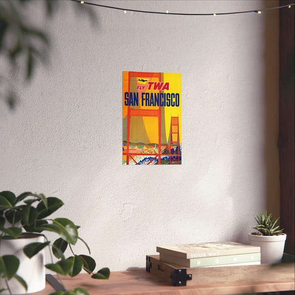 6206829166526936120_2048.jpeg Fly TWA - San Francisco - David Klein (1957) - Vintage Travel Poster Print