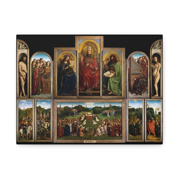 6210493693452968332_2048.jpeg The Ghent Altarpiece - Jan van Eyck (c. 1432) - Medieval Canvas Print