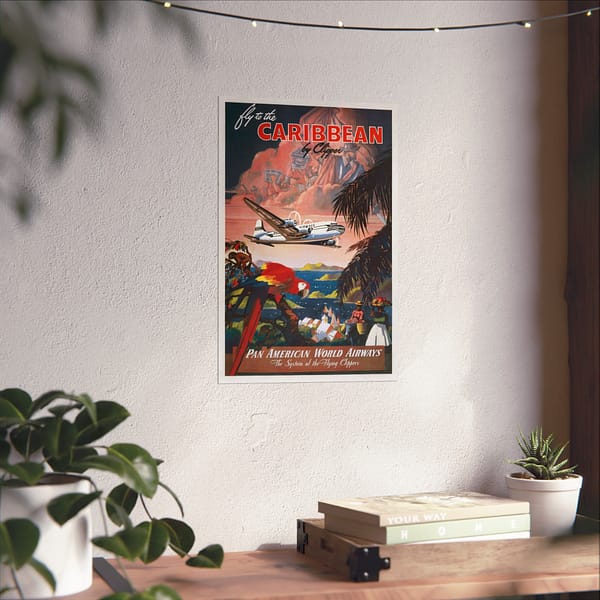 6284966180653864182_2048.jpeg Fly to the Caribbean by Clipper - Pan American World Airways - Mark Von Arenburg (c. 1935) - Vintage Travel Poster Print