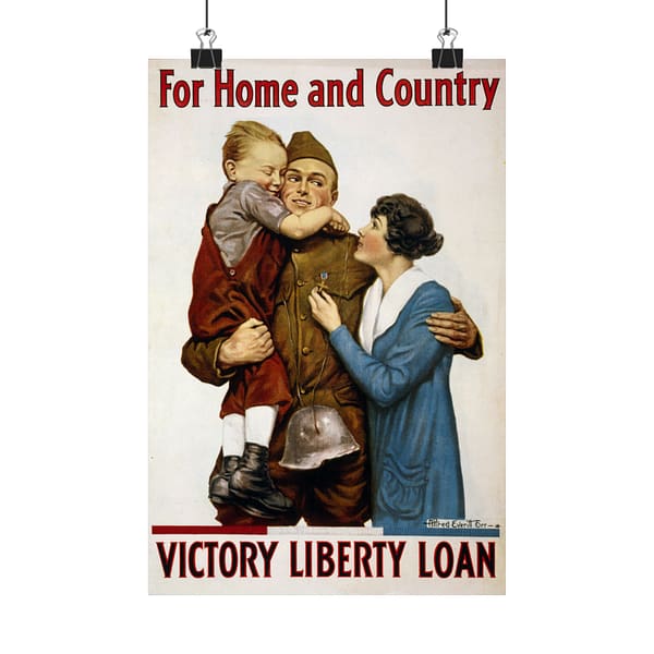 6449425341329733431_2048.jpeg For Home and Country - Victory Liberty Loan - Alfred Everitt Orr (1918) - Patriotic WWI Poster Print