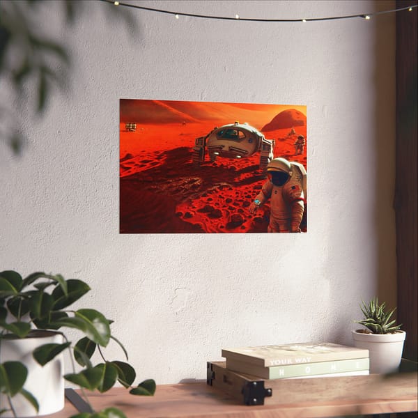 647644625349496330_2048.jpeg Humans on Mars - NASA, Pat Rawlings (1995) - Space Age Poster Print