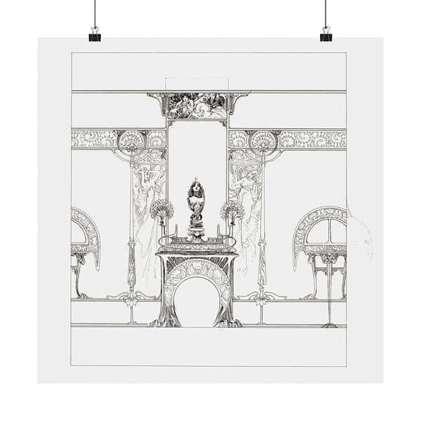6586390009591985689_2048.jpeg Decor for the Fireplace for the Fouquet boutique - Alphonse Mucha (c. 1900) - Art Nouveau Poster Print