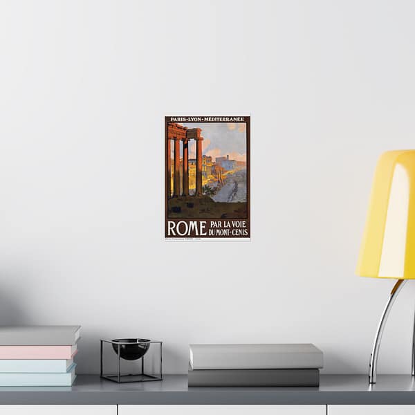 6591487642644513866_2048.jpeg Rome via the Mont-Cenis Route - Géo Dorival (1920) - Vintage Travel Poster Print