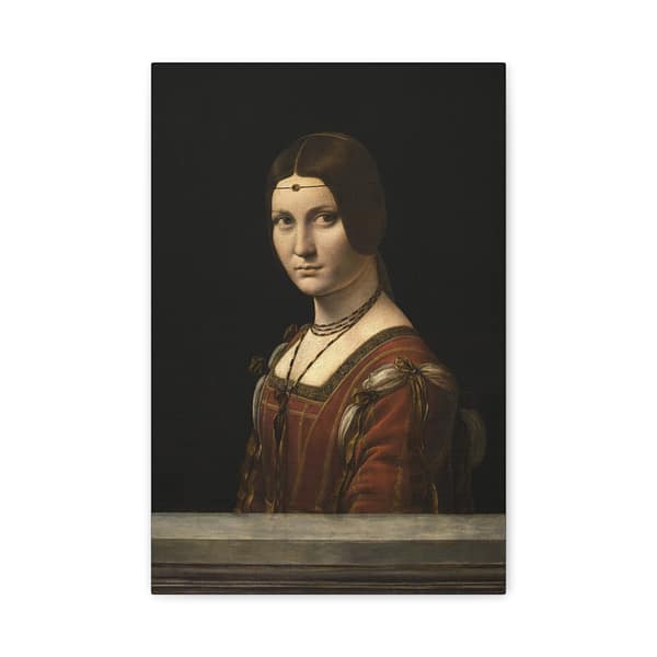 6605748197801582461_2048.jpeg La Belle Ferronnière - Leonardo da Vinci (c. 1490-96) - Renaissance Canvas Print