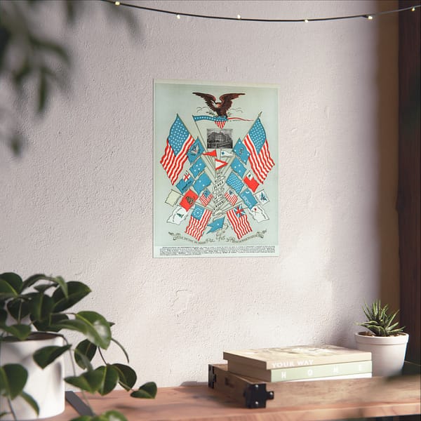 6681751831487138670_2048.jpeg The Flags of the Union - George Franklin Cram and Eugene Murray-Aaron (1901) - Patriotic Poster Print