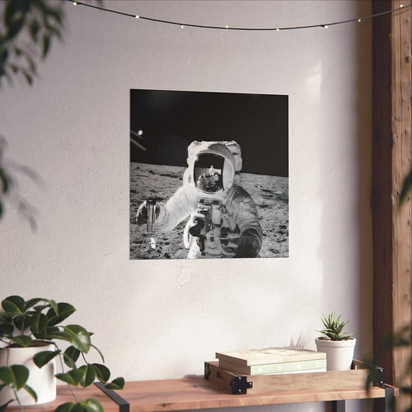 6698074288037603105_2048.jpeg Astronaut Alan Bean on the Moon - Apollo 12 Mission - NASA (1969) - Space Age Poster Print
