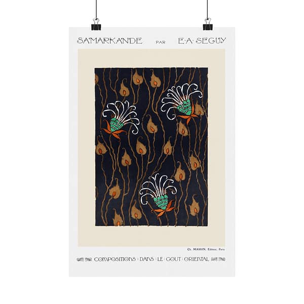 686864466604658903_2048.jpeg Flower Pattern Pochoir Print - Compositions dans le Gout Oriental - E. A. Séguy (1914) - Art Deco Poster Print