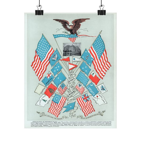6899968270455385795_2048.jpeg The Flags of the Union - George Franklin Cram and Eugene Murray-Aaron (1901) - Patriotic Poster Print