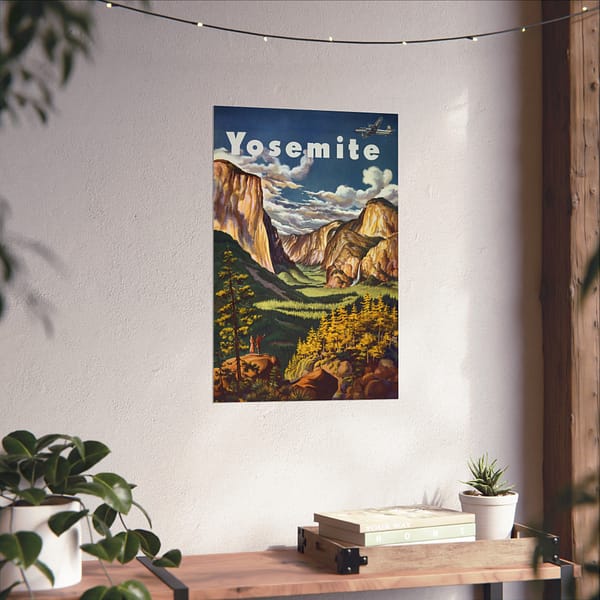 6927035564114058894_2048.jpeg Yosemite - United Air Lines - Joseph Fehér (1945) - Vintage Travel Poster Print