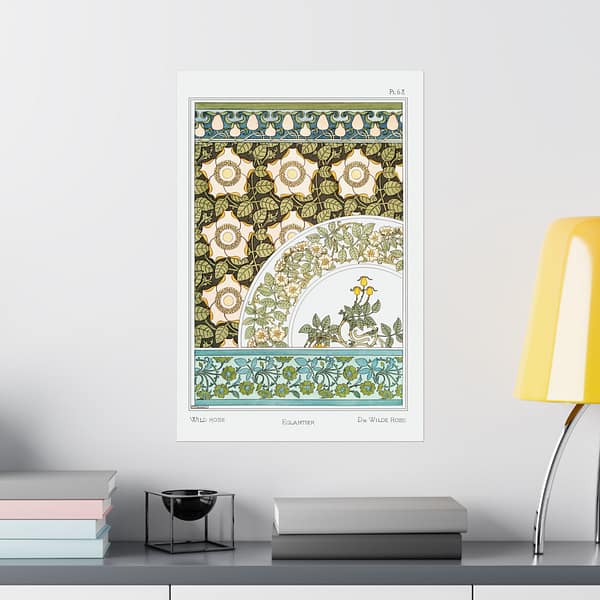 6950807421194778908_2048.jpeg Églantier (Wild Rose) from La Plante et ses Applications Ornementales - Maurice Pillard Verneuil (1896) - Art Nouveau Poster Print
