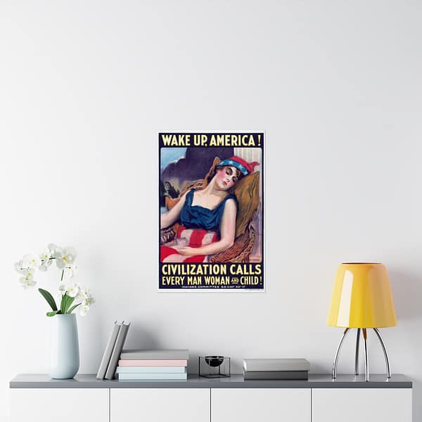 7030582865582595214_2048.jpeg Wake up America! Civilization Calls Every Man, Woman and Child! - James Montgomery Flagg (1917) - Patriotic WWI Poster Print
