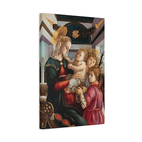 7035561014171754627_2048.jpeg Madonna and Child with Angels - Sandro Botticelli (c. 1465-70) - Renaissance Canvas Print
