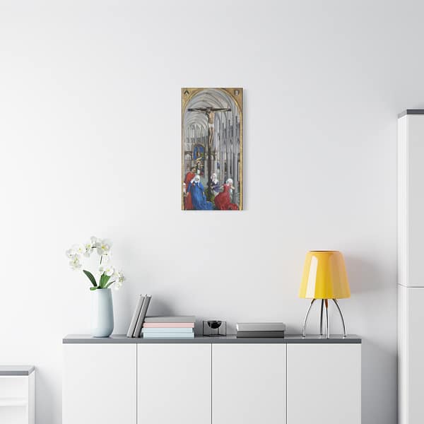 7058709432838708502_2048.jpeg The Seven Sacraments Altarpiece - Central Panel - Rogier van der Weyden (c. 1445-1450) - Medieval Canvas Print