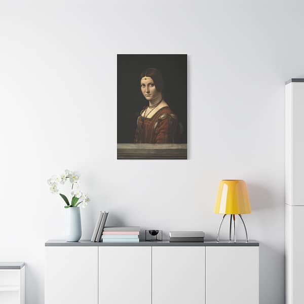 712313335856594299_2048.jpeg La Belle Ferronnière - Leonardo da Vinci (c. 1490-96) - Renaissance Canvas Print