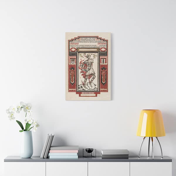 7135296879279867494_2048.jpeg Diploma for Loyal Service at Calvé-Delft - Richard Roland Holst (1924) - Art Deco Canvas Print