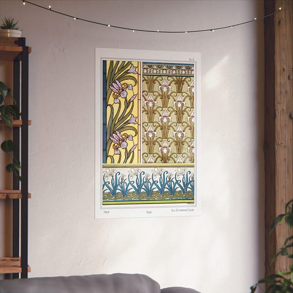 7241380981922585904_2048.jpeg Iris from La Plante et ses Applications Ornementales - Maurice Pillard Verneuil (1896) - Art Nouveau Poster Print