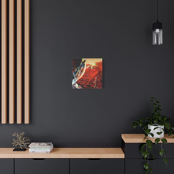 7252387820436104407_2048.jpeg Astronauts Walking on Mars During a Dust Storm - NASA, Paul DiMare (1989) - Space Age Canvas Print