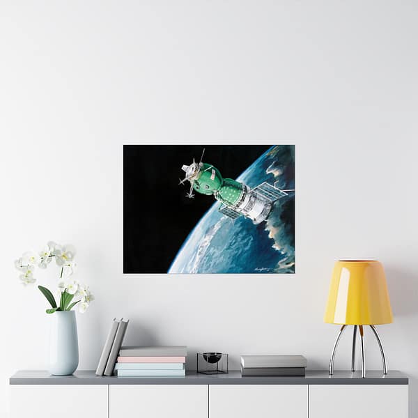 7282988042354622493_2048.jpeg The Soyuz 19 ASTP Spacecraft - NASA, Paul Fjeld (1975) - Space Age Poster Print