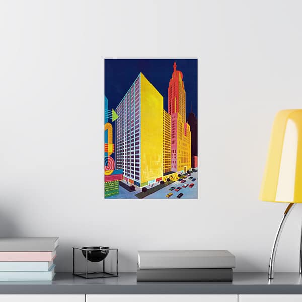 7388753388668496080_2048.jpeg Sheraton-Chicago Hotel - 505 North Michigan Avenue (1960–1979) - Vintage Travel Poster Print