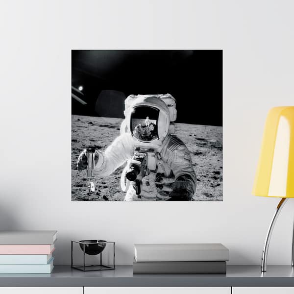 7427392081279205569_2048.jpeg Astronaut Alan Bean on the Moon - Apollo 12 Mission - NASA (1969) - Space Age Poster Print