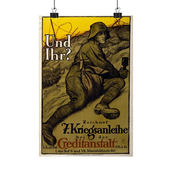 7504494320715311781_2048.jpeg Und Ihr? - Zeichnet 7 Kriegsanleihe - Alfred Roller (1917) - Patriotic WWI Poster Print