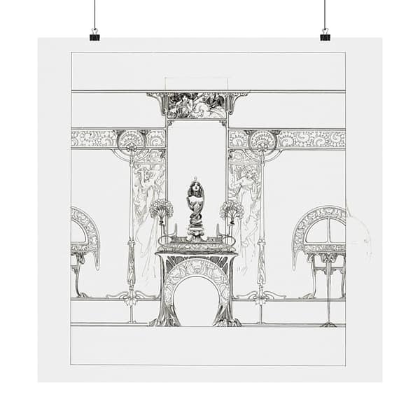 755679764356125867_2048.jpeg Decor for the Fireplace for the Fouquet boutique - Alphonse Mucha (c. 1900) - Art Nouveau Poster Print