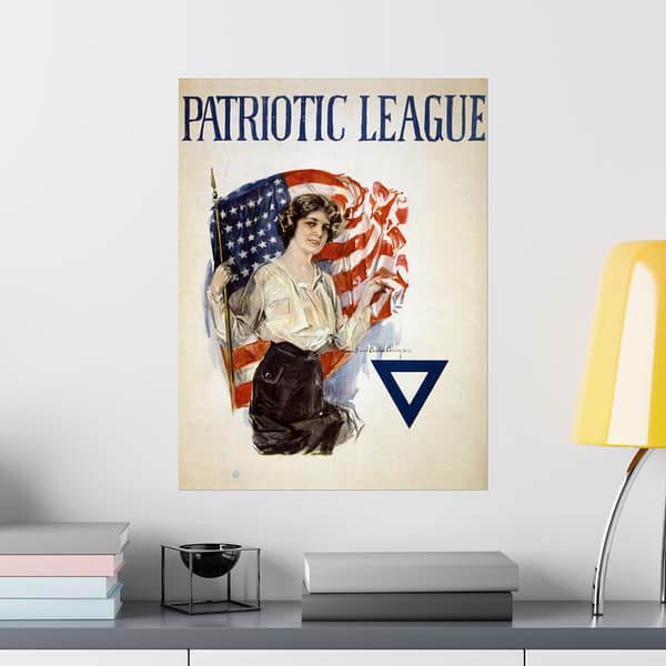 7622732440870213834_2048.jpeg Patriotic League - Howard Chandler Christy (1918) - Patriotic WWI Poster Print