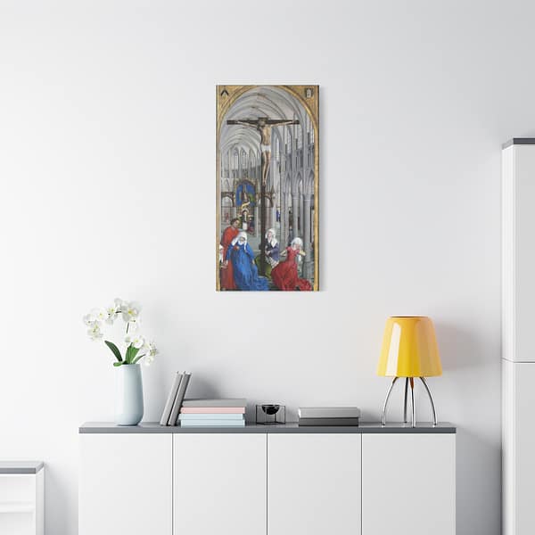 7698138744982071531_2048.jpeg The Seven Sacraments Altarpiece - Central Panel - Rogier van der Weyden (c. 1445-1450) - Medieval Canvas Print