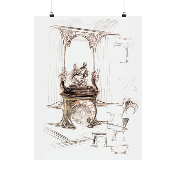 7721860266644774888_2048.jpeg Sketch for a Fireplace - Alphonse Mucha - Art Nouveau Poster Print