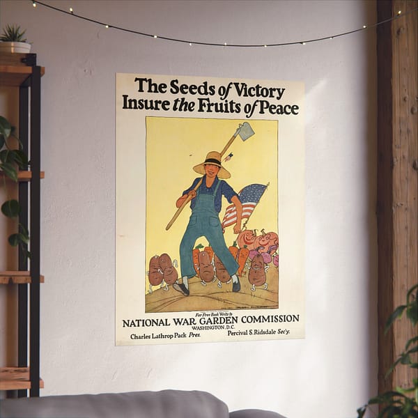 7746760242162103212_2048.jpeg The Seeds of Victory Insure the Fruits of Peace - Maginel Wright Enright (1919) - Patriotic Poster Print