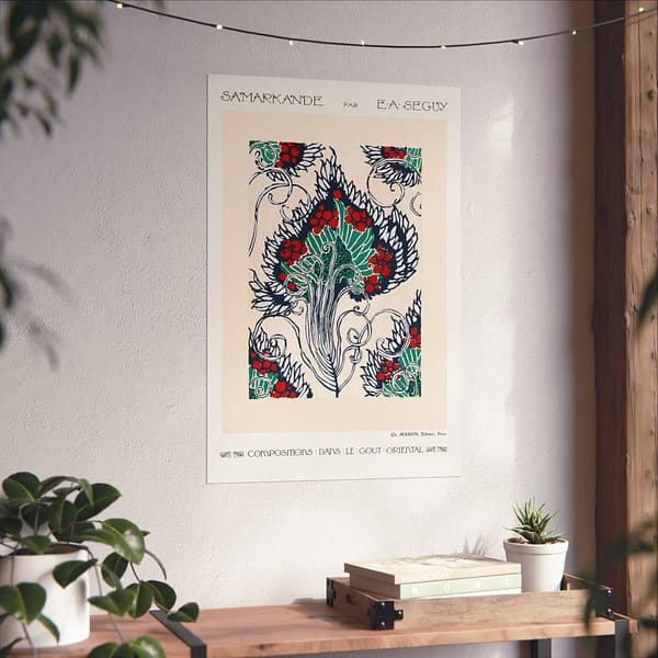 7838225874717589279_2048.jpeg Botanical Pochoir Pattern in Oriental style - E. A. Séguy (1914) - Art Nouveau Poster Print