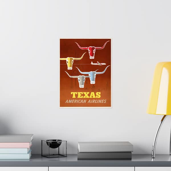7863742411467704334_2048.jpeg Texas - American Airlines - Martin D. Glanzman & Joseph Charles Parker (1953) - Vintage Travel Poster Print