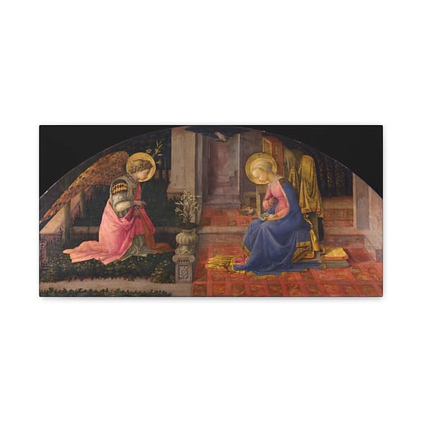 7898852208087569577_2048.jpeg The Annunciation - Filippo Lippi (c. 1450-53) - Renaissance Canvas Print