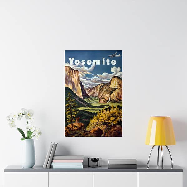 8035390224734031726_2048.jpeg Yosemite - United Air Lines - Joseph Fehér (1945) - Vintage Travel Poster Print